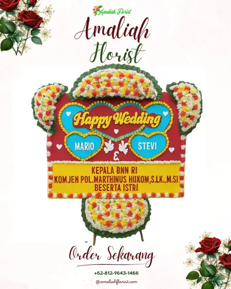 Papan Bunga Pernikahan Kelampaian